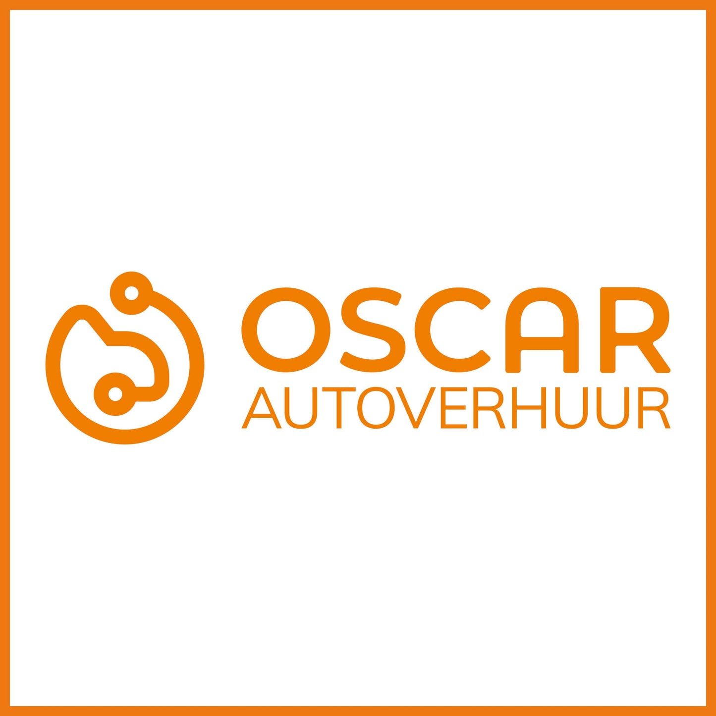 Contour sticker with orange logo
