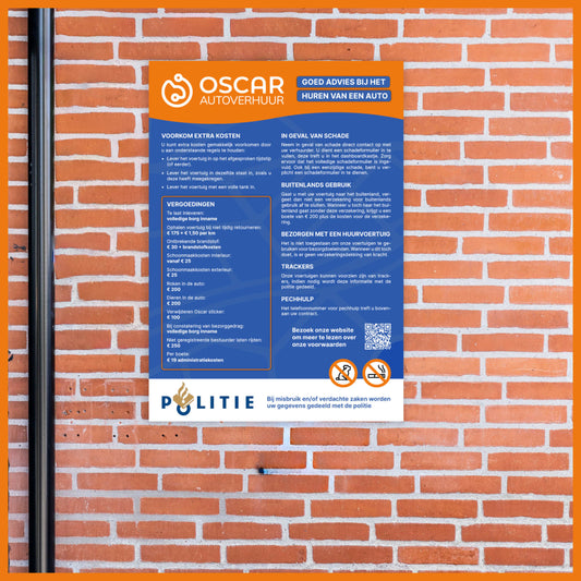 Voorkom extra kosten bord - A3