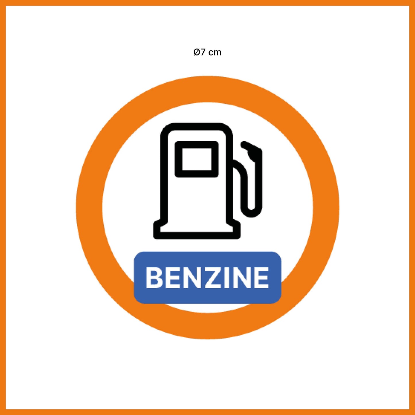 Benzine sticker (5 stuks)