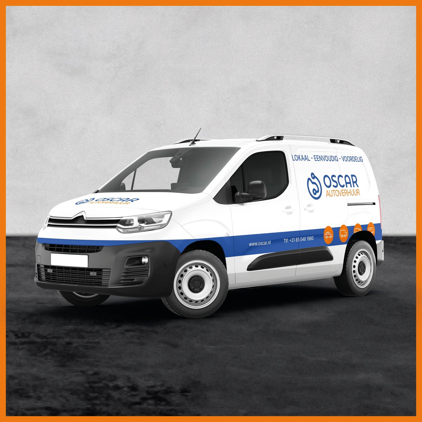 Wrapping kleine bestelbus